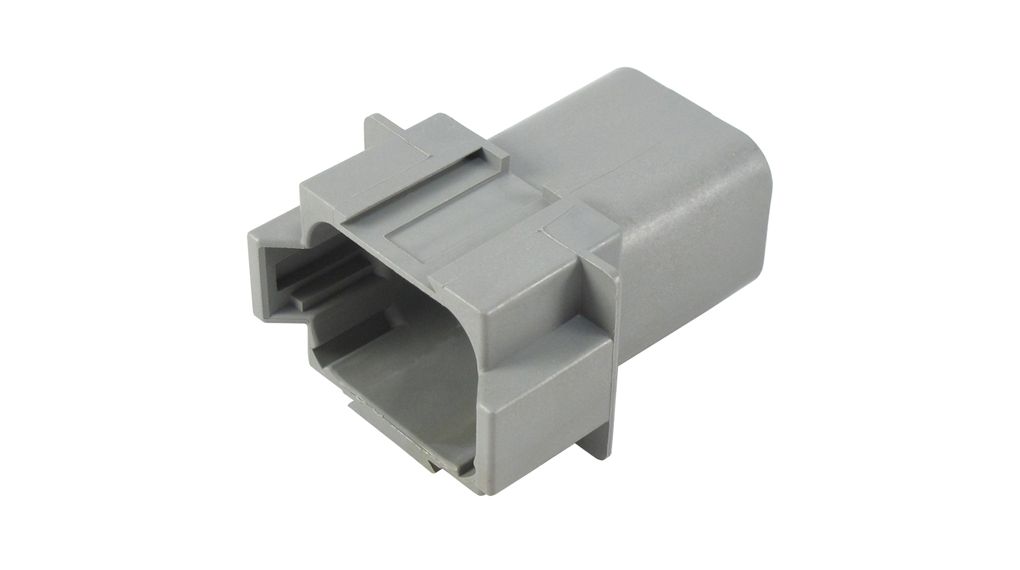 Housing, Plug, 2 Rows, 8 Poles ,Keying Option A, Grey